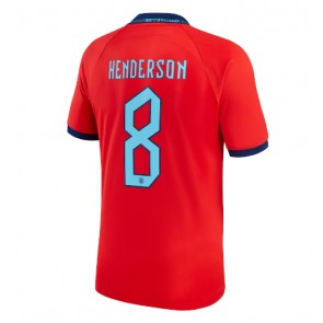 Anglia Jordan Henderson #8 Koszulka Wyjazdowych MŚ 2022 Krótki Rękaw